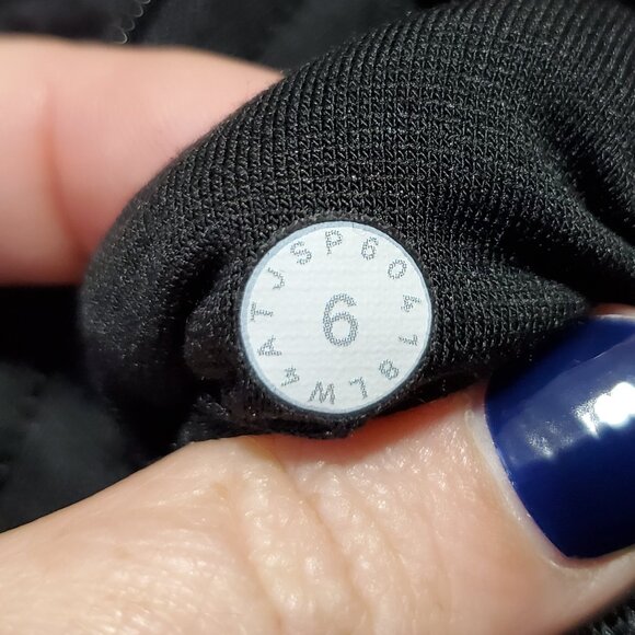 LULULEMON On Repeat Bomber Jacket Coat Ribbed Stretch Cotton Blend Black Women 6 - Picture 12 of 13